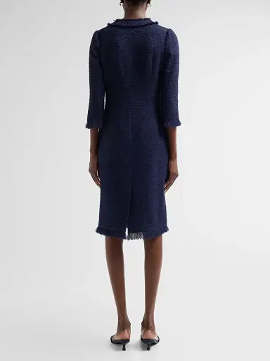 Teri Jon by Rickie Freeman Women's Embellished Tweed Fitted Sheath Dress | Thumbnail 3 Teri Jon by Rickie Freeman Women's Embellished Tweed Fitted Sheath Dress | Thumbnail 3