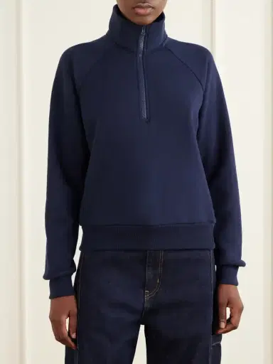 Jamie Haller The Quarter Zip Cotton Sweatshirt | Thumbnail 3 Jamie Haller The Quarter Zip Cotton Sweatshirt | Thumbnail 3