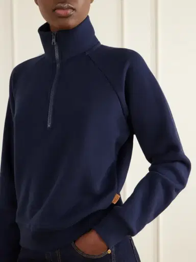 Jamie Haller The Quarter Zip Cotton Sweatshirt | Thumbnail 5 Jamie Haller The Quarter Zip Cotton Sweatshirt | Thumbnail 5