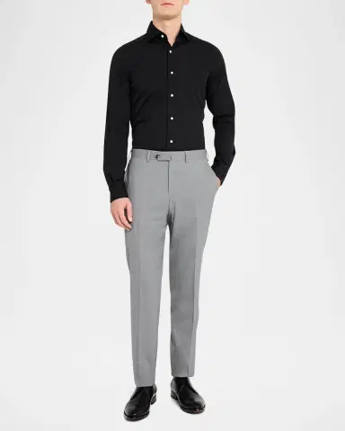 Isaia Men's Wool Flat Front Pants | Thumbnail 2 Isaia Men's Wool Flat Front Pants | Thumbnail 2