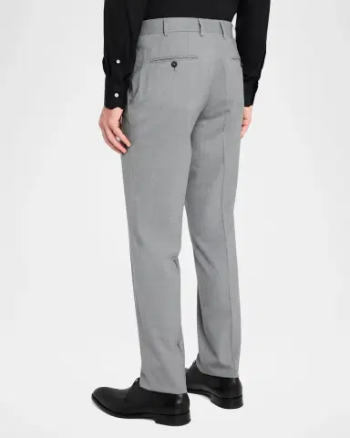Isaia Men's Wool Flat Front Pants | Thumbnail 3 Isaia Men's Wool Flat Front Pants | Thumbnail 3