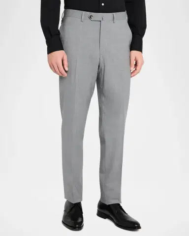 Isaia Men's Wool Flat Front Pants | Thumbnail 4 Isaia Men's Wool Flat Front Pants | Thumbnail 4
