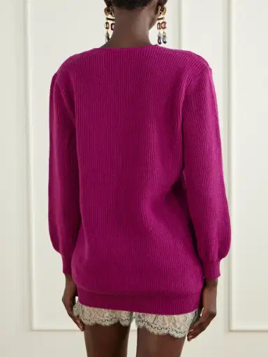 Valentino Garavani Knotted Ribbed Wool Sweater | Thumbnail 3 Valentino Garavani Knotted Ribbed Wool Sweater | Thumbnail 3