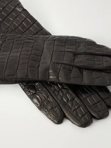 TOTEME Croc-effect Leather Gloves | Thumbnail 2 TOTEME Croc-effect Leather Gloves | Thumbnail 2