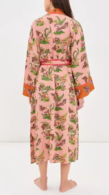 Printfresh Butterfly Forager Eco Satin Robe | Thumbnail 3 Printfresh Butterfly Forager Eco Satin Robe | Thumbnail 3