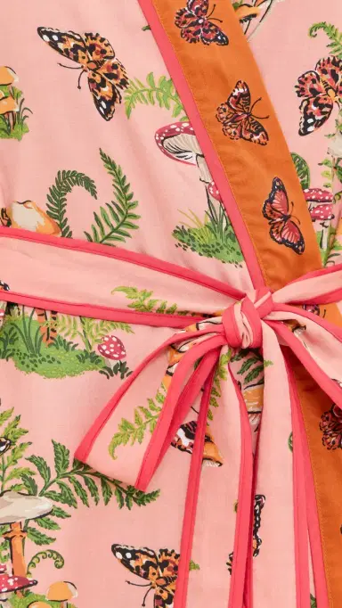 Printfresh Butterfly Forager Eco Satin Robe | Thumbnail 6 Printfresh Butterfly Forager Eco Satin Robe | Thumbnail 6