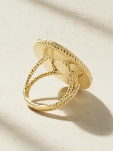 Yvonne Léon Médaillon Trèfle 9-karat Gold, Malachite And Diamond Ring | Thumbnail 3 Yvonne Léon Médaillon Trèfle 9-karat Gold, Malachite And Diamond Ring | Thumbnail 3