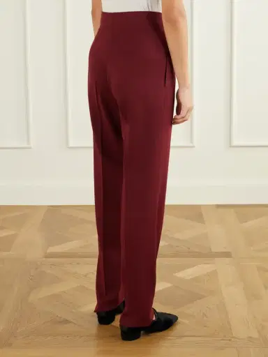 Giuliva Heritage The Other Smoking Pleated Wool-blend Crepe Straight-leg Pants | Thumbnail 4 Giuliva Heritage The Other Smoking Pleated Wool-blend Crepe Straight-leg Pants | Thumbnail 4