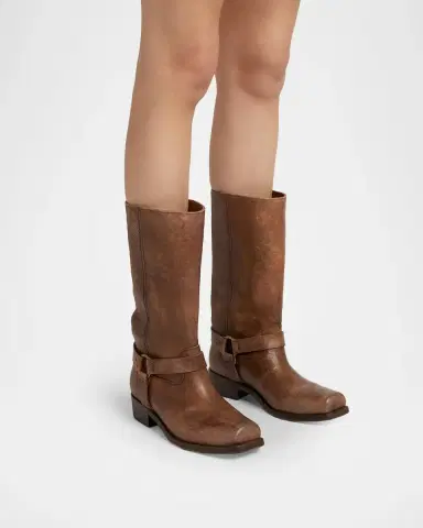 Golden Goose Biker Leather Mid-Calf Boots | Thumbnail 2 Golden Goose Biker Leather Mid-Calf Boots | Thumbnail 2