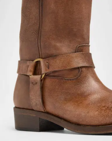 Golden Goose Biker Leather Mid-Calf Boots | Thumbnail 5 Golden Goose Biker Leather Mid-Calf Boots | Thumbnail 5