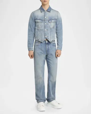 Alexander McQueen Men's Francis Straight-Leg Jeans | Thumbnail 2 Alexander McQueen Men's Francis Straight-Leg Jeans | Thumbnail 2
