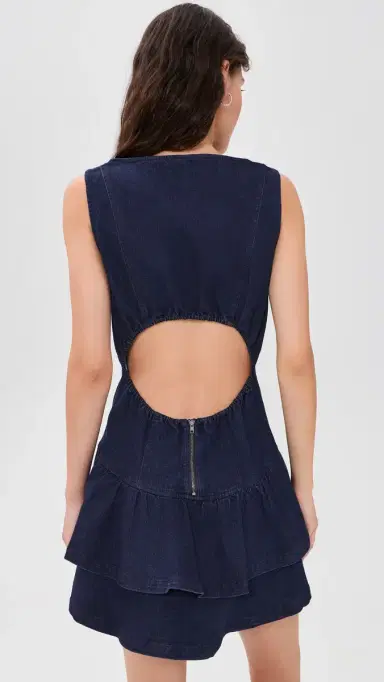 Free People Slow Burn Denim Mini Dress | Thumbnail 3 Free People Slow Burn Denim Mini Dress | Thumbnail 3