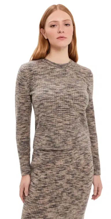 Co Long Sleeve Ruched Knit Top | Thumbnail 1 Co Long Sleeve Ruched Knit Top | Thumbnail 1