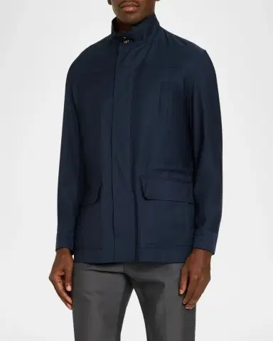 Isaia Men's Wool-Blend Jacket | Thumbnail 4 Isaia Men's Wool-Blend Jacket | Thumbnail 4