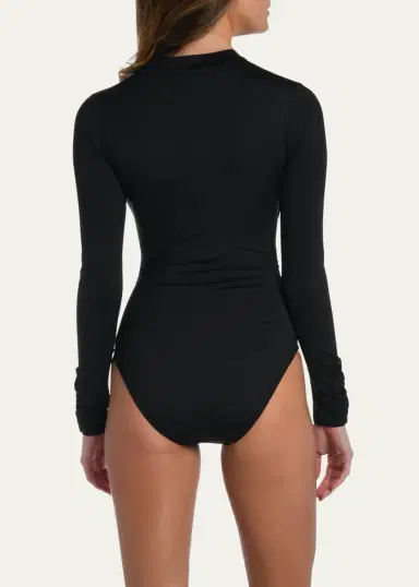 La Blanca Island Goddess Shirred Rashguard Paddlesuit | Thumbnail 3 La Blanca Island Goddess Shirred Rashguard Paddlesuit | Thumbnail 3