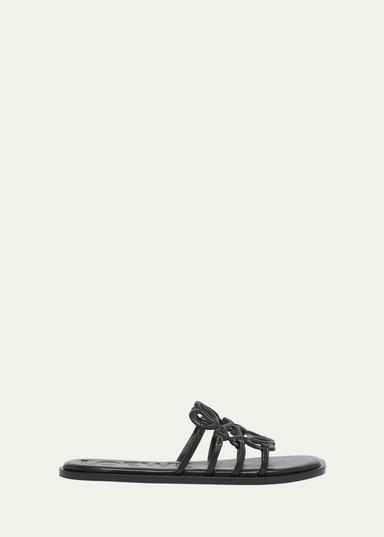 Loewe Petal Leather Anagram Slide Sandals | Thumbnail 1 Loewe Petal Leather Anagram Slide Sandals | Thumbnail 1