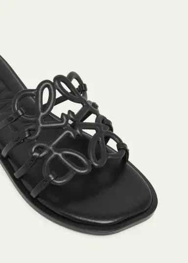Loewe Petal Leather Anagram Slide Sandals | Thumbnail 5 Loewe Petal Leather Anagram Slide Sandals | Thumbnail 5