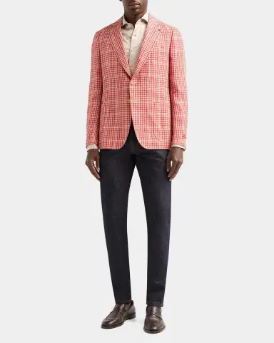 Isaia Men's Light Denim Slim Jeans | Thumbnail 2 Isaia Men's Light Denim Slim Jeans | Thumbnail 2