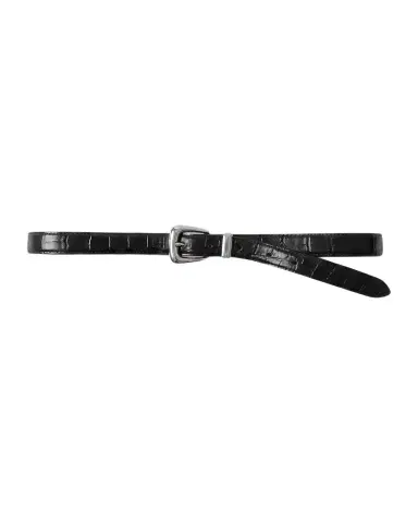 Veronica Beard Arch Slim Croc-Embossed Leather Belt | Thumbnail 1 Veronica Beard Arch Slim Croc-Embossed Leather Belt | Thumbnail 1