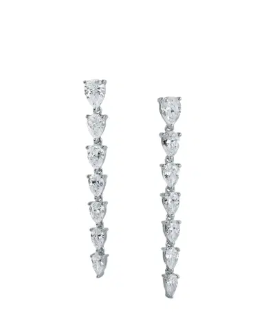 Anita Ko 18K White Gold Sept Graduated Pear Diamond Drop Earrings | Thumbnail 2 Anita Ko 18K White Gold Sept Graduated Pear Diamond Drop Earrings | Thumbnail 2