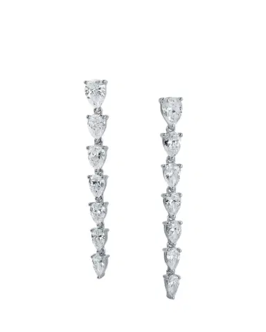 Anita Ko 18K White Gold Sept Graduated Pear Diamond Drop Earrings | Thumbnail 1 Anita Ko 18K White Gold Sept Graduated Pear Diamond Drop Earrings | Thumbnail 1