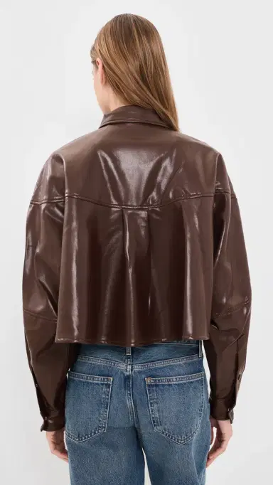 AGOLDE Agnes Faux Leather Shirt | Thumbnail 3 AGOLDE Agnes Faux Leather Shirt | Thumbnail 3