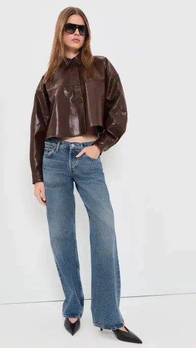 AGOLDE Agnes Faux Leather Shirt | Thumbnail 5 AGOLDE Agnes Faux Leather Shirt | Thumbnail 5