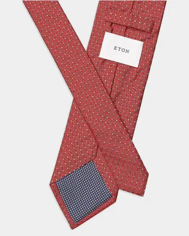 Eton Men's Geometric Diamond Silk Tie | Thumbnail 2 Eton Men's Geometric Diamond Silk Tie | Thumbnail 2