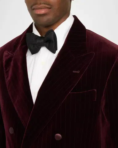 Brunello Cucinelli Men's Striped Velvet Cotton Blazer | Thumbnail 5 Brunello Cucinelli Men's Striped Velvet Cotton Blazer | Thumbnail 5