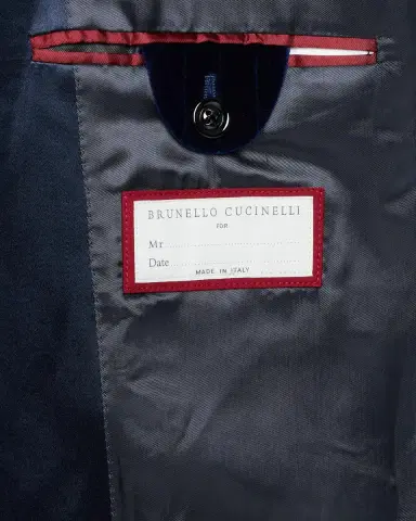 Brunello Cucinelli Men's Pinstriped Cotton-Silk Velvet Blazer | Thumbnail 6 Brunello Cucinelli Men's Pinstriped Cotton-Silk Velvet Blazer | Thumbnail 6