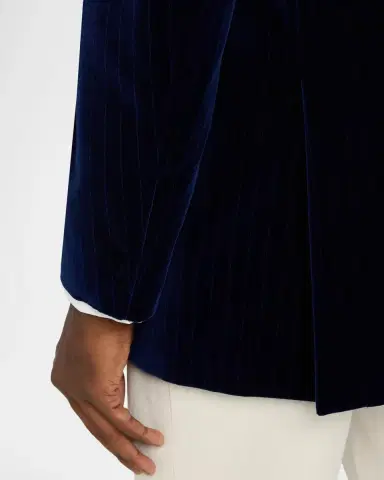 Brunello Cucinelli Men's Pinstriped Cotton-Silk Velvet Blazer | Thumbnail 8 Brunello Cucinelli Men's Pinstriped Cotton-Silk Velvet Blazer | Thumbnail 8