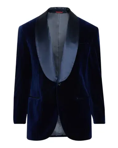 Brunello Cucinelli Men's Pinstriped Cotton-Silk Velvet Blazer | Thumbnail 1 Brunello Cucinelli Men's Pinstriped Cotton-Silk Velvet Blazer | Thumbnail 1