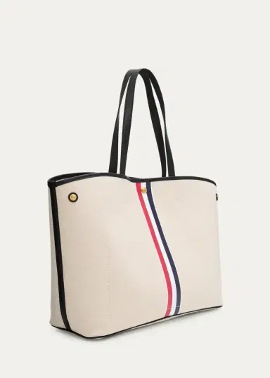 Thom Browne Tricolor-Striped Canvas Tote Bag | Thumbnail 2 Thom Browne Tricolor-Striped Canvas Tote Bag | Thumbnail 2