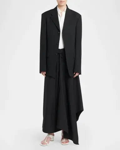 Bottega Veneta Oversized Single-Breasted Wool Blazer | Thumbnail 2 Bottega Veneta Oversized Single-Breasted Wool Blazer | Thumbnail 2
