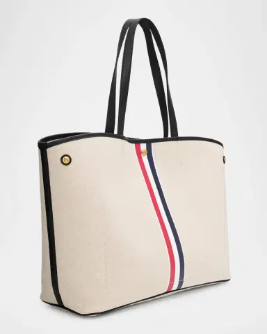 Thom Browne Tricolor-Striped Canvas Tote Bag | Thumbnail 2 Thom Browne Tricolor-Striped Canvas Tote Bag | Thumbnail 2