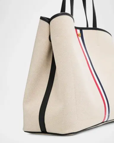 Thom Browne Tricolor-Striped Canvas Tote Bag | Thumbnail 4 Thom Browne Tricolor-Striped Canvas Tote Bag | Thumbnail 4