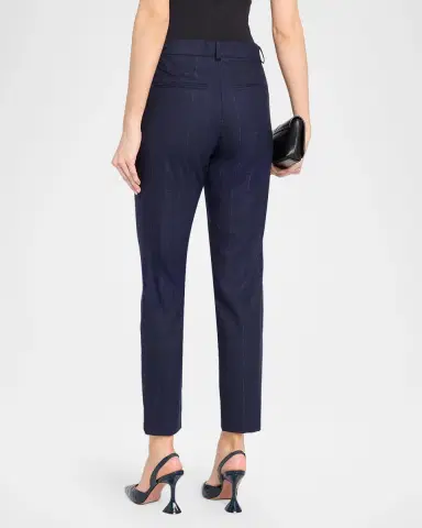 MAISON COMMON Windowpane Wool Flannel Slim-Leg Ankle Pants | Thumbnail 3 MAISON COMMON Windowpane Wool Flannel Slim-Leg Ankle Pants | Thumbnail 3