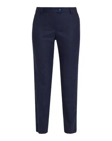 MAISON COMMON Windowpane Wool Flannel Slim-Leg Ankle Pants | Thumbnail 1 MAISON COMMON Windowpane Wool Flannel Slim-Leg Ankle Pants | Thumbnail 1