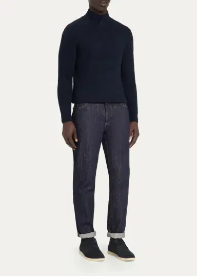 Baldassari Men's Fontana Ribbed Cotton Sweater | Thumbnail 2 Baldassari Men's Fontana Ribbed Cotton Sweater | Thumbnail 2