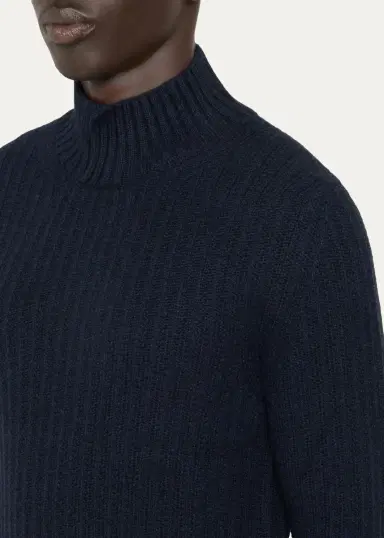 Baldassari Men's Fontana Ribbed Cotton Sweater | Thumbnail 5 Baldassari Men's Fontana Ribbed Cotton Sweater | Thumbnail 5