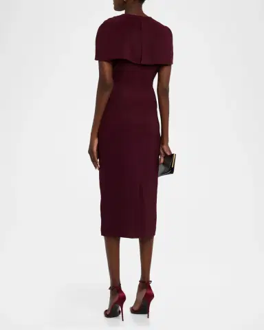 BADGLEY MISCHKA Knotted Cape-Sleeve Cocktail Dress | Thumbnail 3 BADGLEY MISCHKA Knotted Cape-Sleeve Cocktail Dress | Thumbnail 3