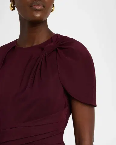 BADGLEY MISCHKA Knotted Cape-Sleeve Cocktail Dress | Thumbnail 5 BADGLEY MISCHKA Knotted Cape-Sleeve Cocktail Dress | Thumbnail 5