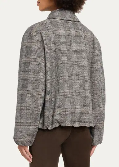 Lafayette 148 New York Glen Check Bomber Jacket | Thumbnail 3 Lafayette 148 New York Glen Check Bomber Jacket | Thumbnail 3