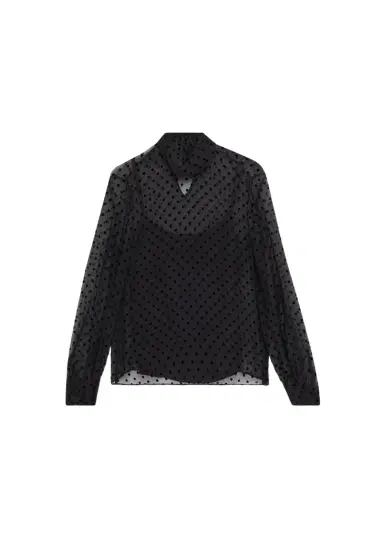 Lafayette 148 New York Polka Dot High-Neck Blouse | Thumbnail 1 Lafayette 148 New York Polka Dot High-Neck Blouse | Thumbnail 1
