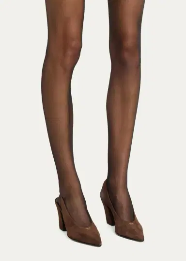 Prada 85mm Suede Slingback Pumps | Thumbnail 2 Prada 85mm Suede Slingback Pumps | Thumbnail 2