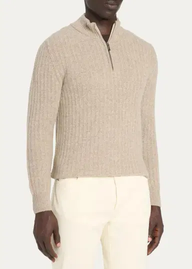 Baldassari Canova Cotton Half-Zip Sweater | Thumbnail 4 Baldassari Canova Cotton Half-Zip Sweater | Thumbnail 4