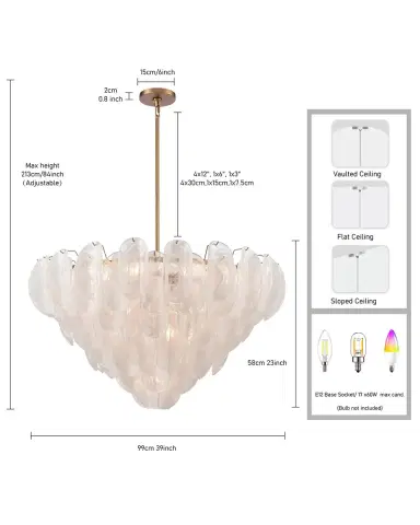 Arabela Lighting Chateau 39" 17-Light Chandelier | Thumbnail 5 Arabela Lighting Chateau 39" 17-Light Chandelier | Thumbnail 5