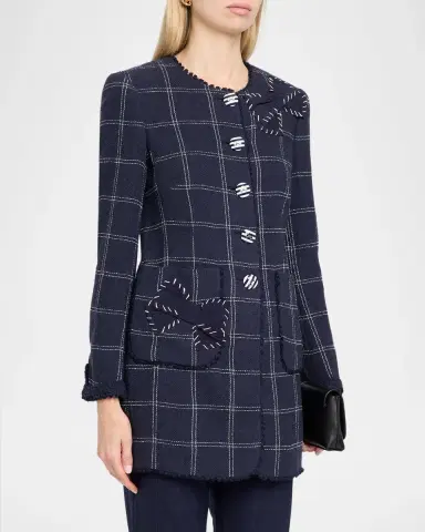 MAISON COMMON Windowpane Long jacket | Thumbnail 4 MAISON COMMON Windowpane Long jacket | Thumbnail 4
