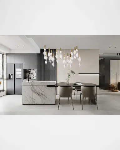 Arabela Lighting Aurora 50" 14-Light LED Linear Chandelier | Thumbnail 5 Arabela Lighting Aurora 50" 14-Light LED Linear Chandelier | Thumbnail 5