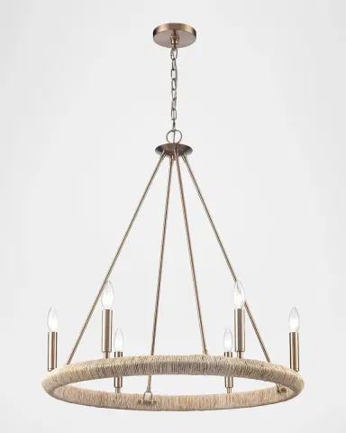 Arabela Lighting Cabana 28" 6-Light Chandelier | Thumbnail 2 Arabela Lighting Cabana 28" 6-Light Chandelier | Thumbnail 2